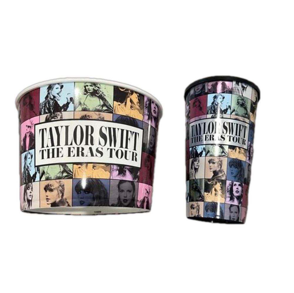 TAYLOR SWIFT THE ERAS TOUR MOVIE Popcorn Bucket + Cup bundle AMC EXCLUSIVE